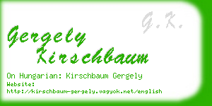 gergely kirschbaum business card